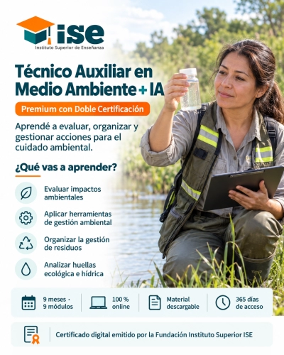 Técnico Auxiliar en Medio Ambiente + IA (Premium con Doble Certificación)