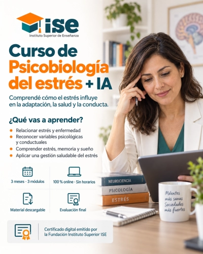 Curso de Psicobiología del estrés + IA (Premium con Doble Certificación)