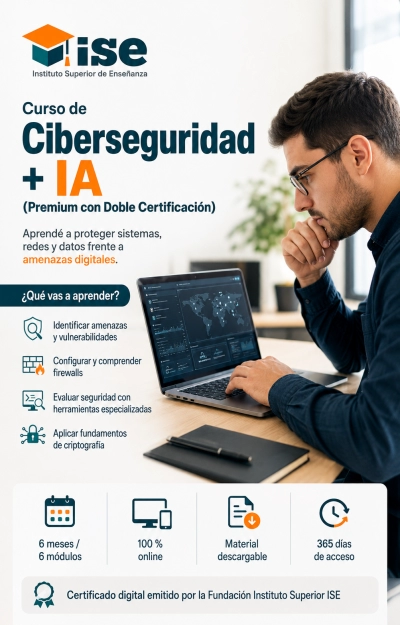 Curso de Ciberseguridad + IA (Premium con Doble Certificación)