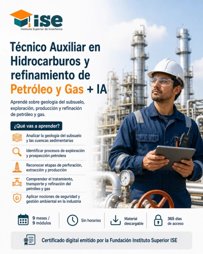 Técnico Auxiliar en Hidrocarburos y refinamiento de Petróleo y Gas + IA