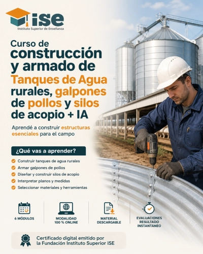 Curso de construcción y armado de Tanques de Agua rurales, galpones de pollos y silos de acopio + IA