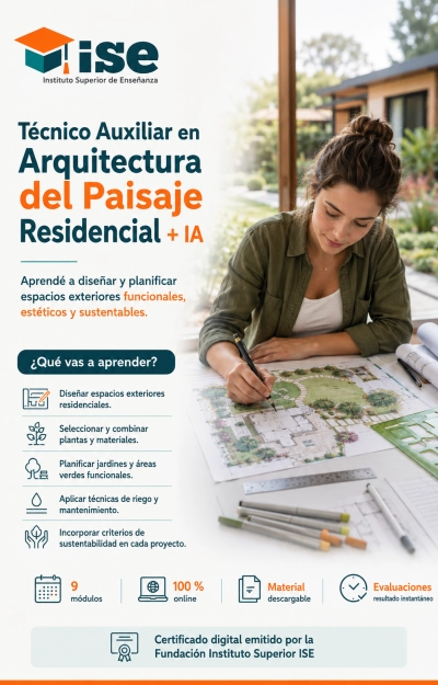 Técnico Auxiliar en Arquitectura del Paisaje Residencial + IA