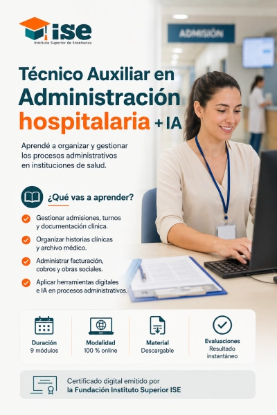 Técnico Auxiliar en Administración hospitalaria + IA