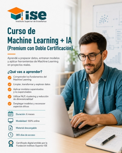 Curso de Machine Learning + IA (Premium con Doble Certificación)