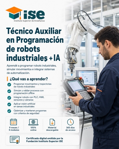 Técnico Auxiliar en Programación de robots industriales + IA