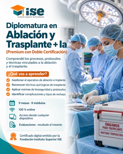 Diplomatura en Ablación y Trasplante + IA (Premium con Doble Certificación)