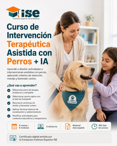 Curso de Intervención Terapéutica Asistida con Perros + IA