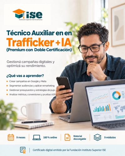 Técnico Auxiliar en Trafficker + IA (Premium con Doble Certificación)