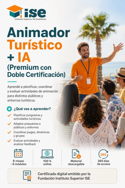 Animador Turístico + IA (Premium con Doble Certificación)