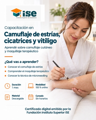 Capacitación en Camuflaje de estrías, cicatrices y vitíligo
