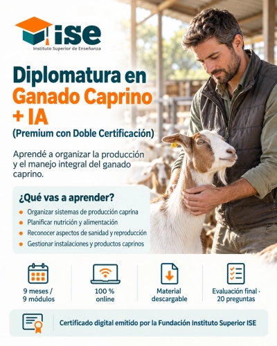 Diplomatura en Ganado Caprino + IA (Premium con Doble Certificación)