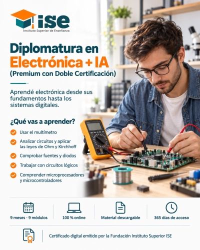 Diplomatura en Electrónica + IA (Premium con Doble Certificación)