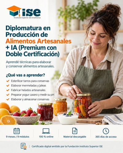 Diplomatura en Producción de Alimentos Artesanales + IA (Premium con Doble Certificación)