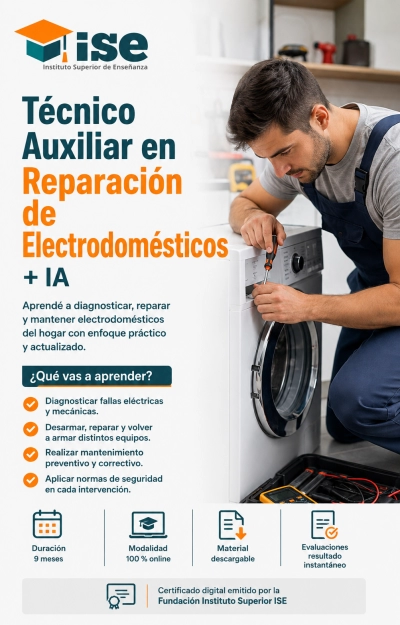 Técnico Auxiliar en Reparación de Electrodomésticos + IA