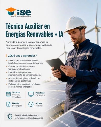 Técnico Auxiliar en Energías Renovables + IA