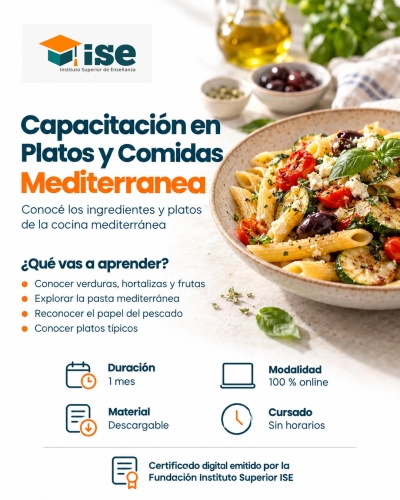 Capacitación en Platos y Comidas Mediterranea
