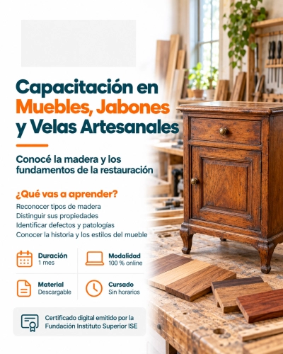 Capacitación en Muebles, Jabones y Velas Artesanales