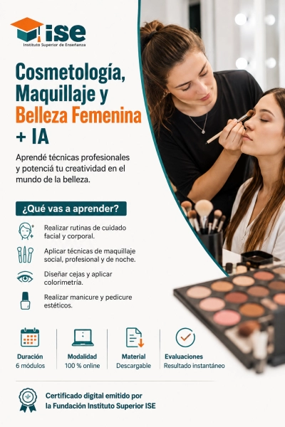 Cosmetología, Maquillaje y Belleza Femenina + IA