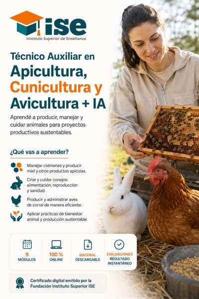 Técnico Auxiliar en Apicultura, Cunicultura y Avicultura + IA