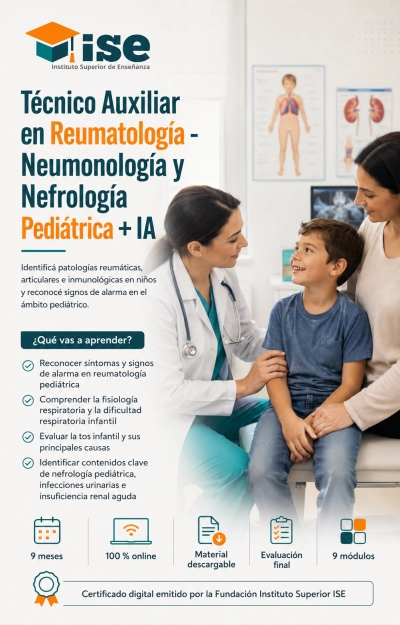 Técnico Auxiliar en Reumatología - Neumonología y Nefrología Pediátrica + IA