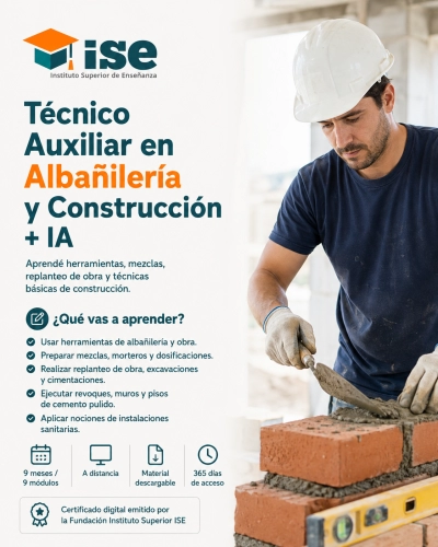 Técnico Auxiliar en Albañilería y Construcción + IA