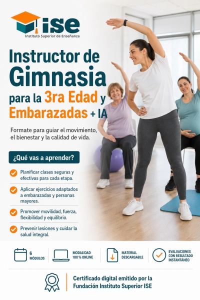 Instructor de Gimnasia para la 3ra Edad y Embarazadas + IA