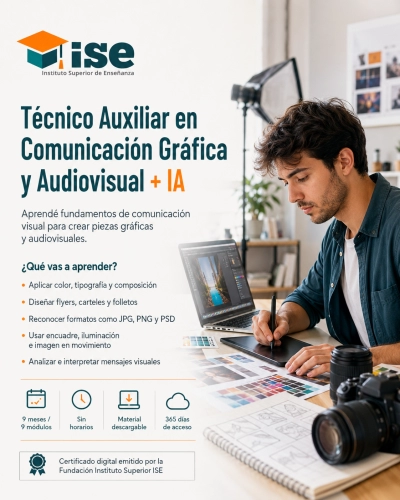 Técnico Auxiliar en Comunicación Gráfica y Audiovisual + IA