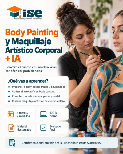 Body Painting y Maquillaje Artístico Corporal + IA