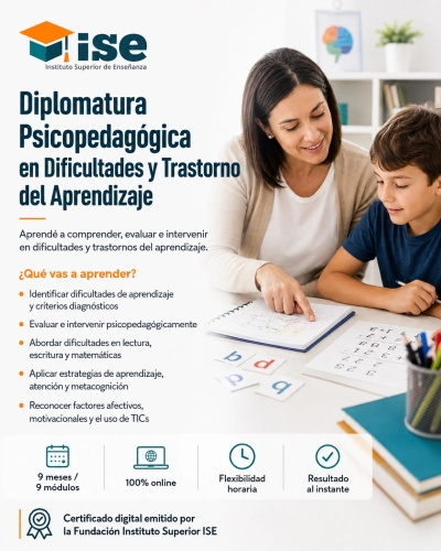 Diplomatura Psicopedagógica en Dificultades y Trastorno del Aprendizaje + IA
