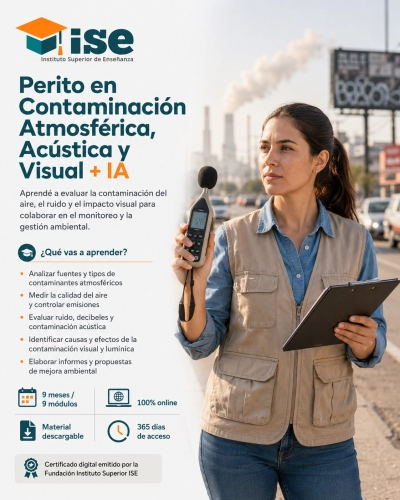 Perito en Contaminación Atmosférica, Acústica y Visual + IA