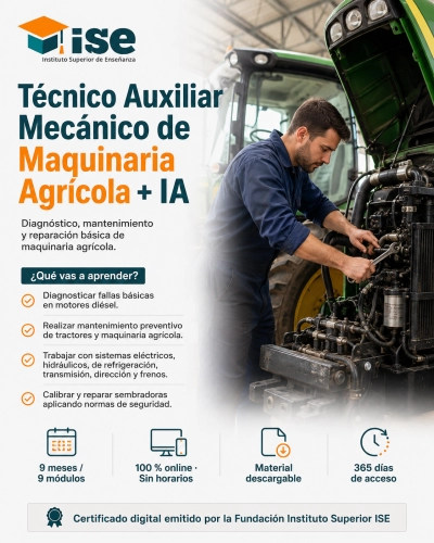 Técnico Auxiliar Mecánico de Maquinaria Agrícola + IA