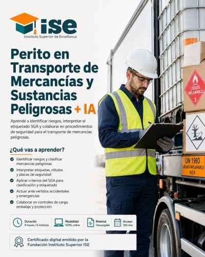 Perito en Transporte de Mercancías y Sustancias Peligrosas + IA