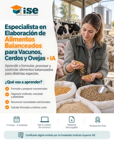 Especialista en Elaboración de Alimentos Balanceados para Vacunos, Cerdos y Ovejas + IA