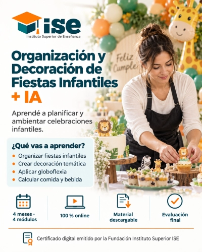 Organización y Decoración de Fiestas Infantiles + IA