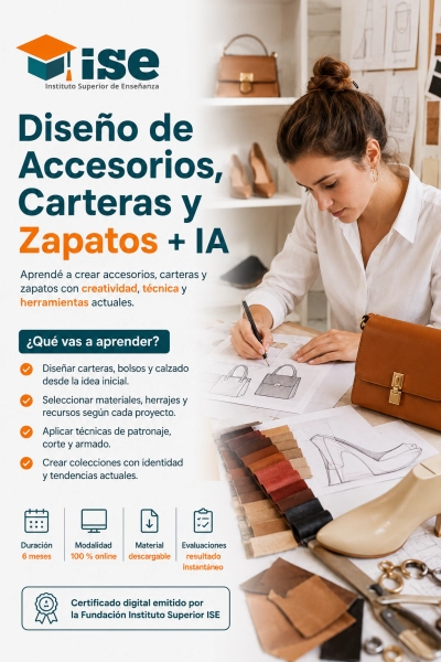 Diseño de Accesorios, Carteras y Zapatos + IA