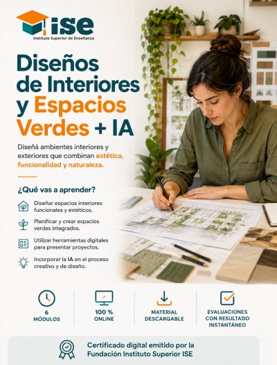 Diseños de Interiores y Espacios Verdes + IA