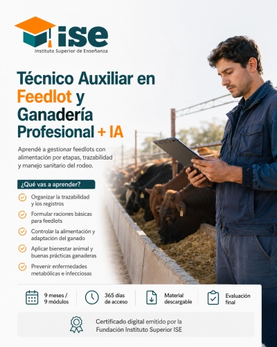 Técnico Auxiliar en Feedlot y Ganadería Profesional + IA