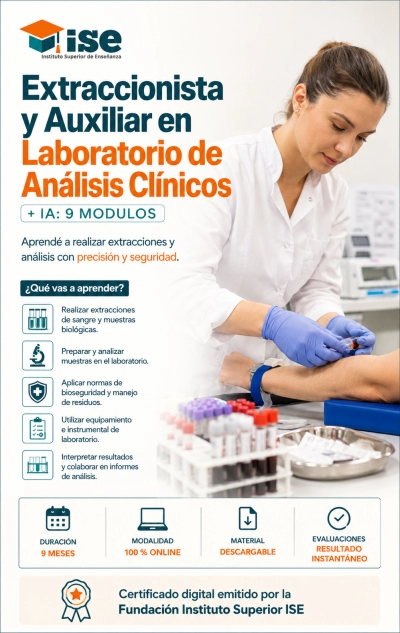 Extraccionista y Auxiliar en Laboratorio de Análisis Clínicos + IA