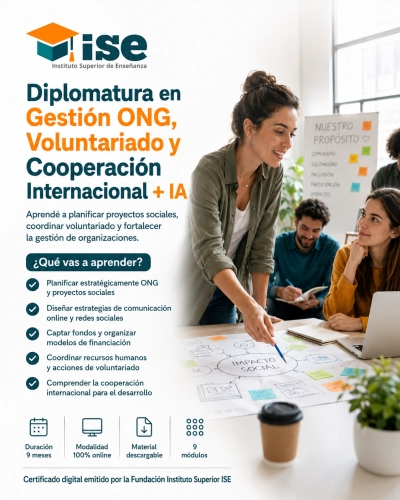 Diplomatura en Gestión ONG, Voluntariado y Cooperación Internacional + IA