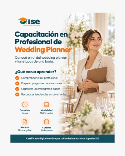 Capacitación en Profesional de Wedding Planner