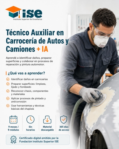 Técnico Auxiliar en Carrocería de Autos y Camiones + IA