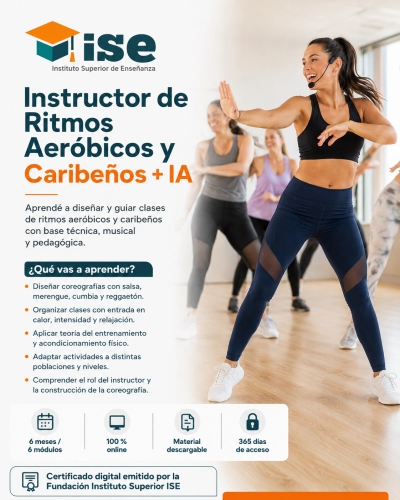 Instructor de Ritmos Aeróbicos y Caribeños + IA
