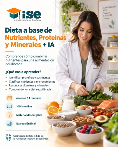 Dieta a base de Nutrientes, Proteínas y Minerales + IA