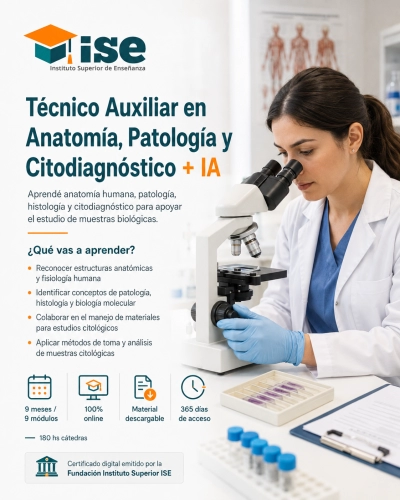 Técnico Auxiliar en Anatomía, Patología y Citodiagnóstico + IA