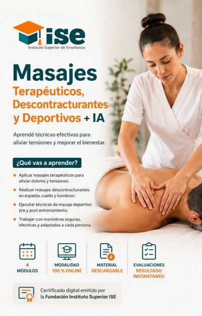 Masajes Terapéuticos, Descontracturantes y Deportivos + IA