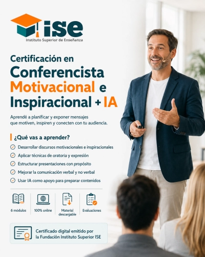 Certificación en Conferencista Motivacional e Inspiracional + IA